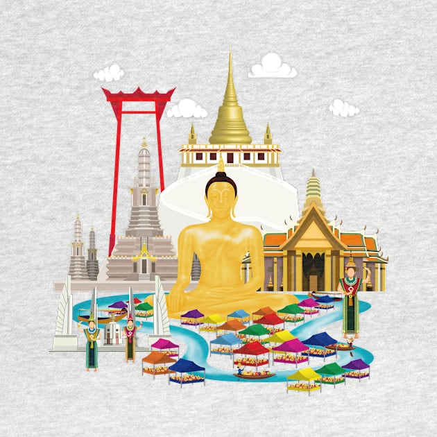 Bangkok by AngelaGutierrezGraphicDesign